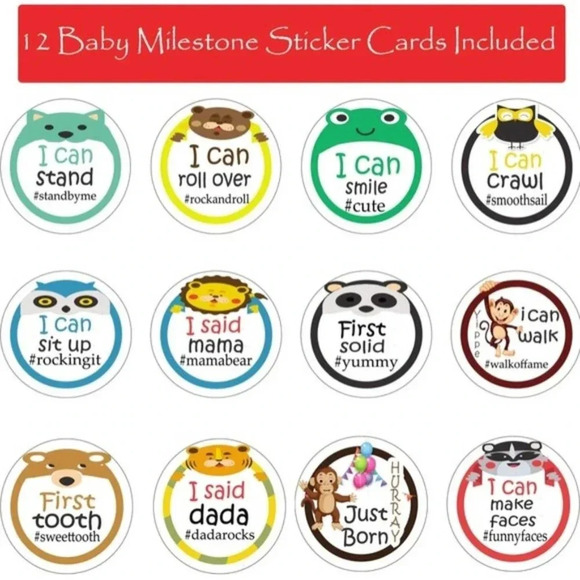 NEW! Baby Milestone Blanket, Wreath and Stickers! - Picture 4 of 6